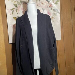 Wilfred Charcoal Ribbed Blazer